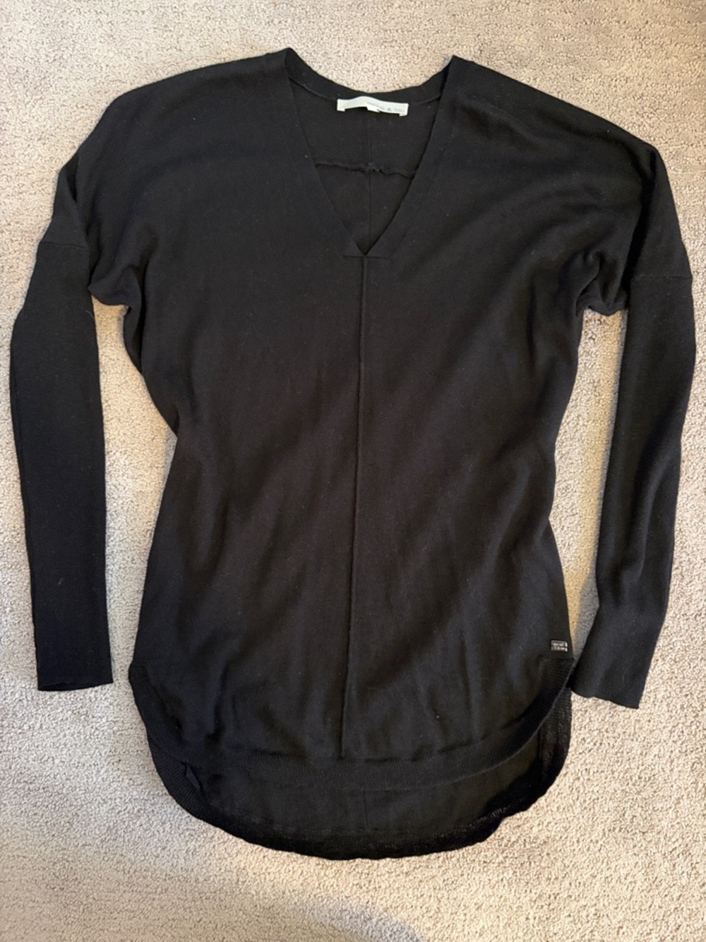 Monk & Lou Black V-Neck Sweater